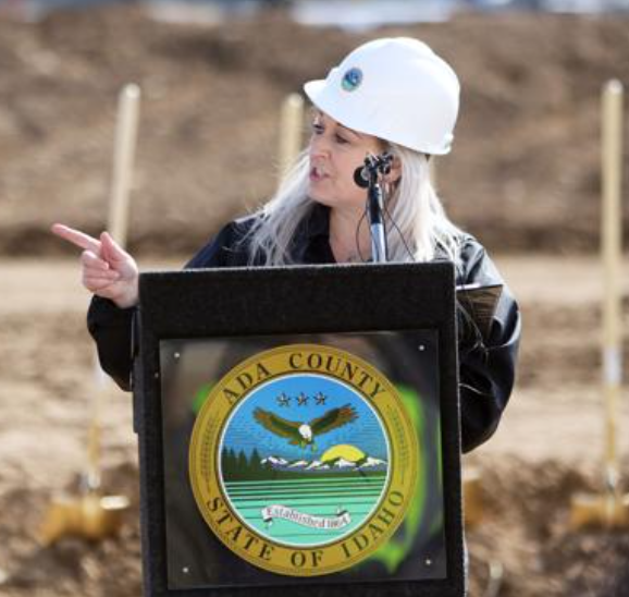 Dotti Owens at a Groundbreaking in Ada County